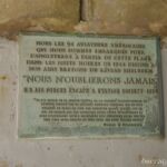 Danktafel Amerikanische Luftwaffe im Tunnel zum Plage Bonaparte